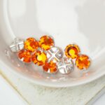 6 mm / ss30 Preciosa sew-on rhinestone Sun in Silver-colored setting x 10 pc(s)