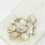 10x14 mm Claw for Oval Cabochon  Silver-colored x 8 pc(s)