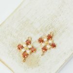 14x20 mm Anna crystal connector Red Brown x 2 pc(s)