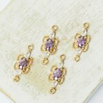 7x17 mm Timea crystal connector Medium Purple x 4 pc(s)
