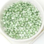 4 mm Fire-polished round beads 00030-67525 Crystal Sea Foam Metallic Ice x 60 pc(s)