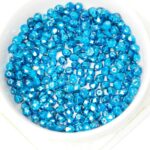 4 mm Fire-polished round beads 00030-67675 Crystal Aqua Metallic Ice x 60 pc(s)