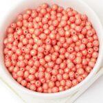 4 mm Fire-polished round beads S1002WH Pacifica Strawberry x 60 pc(s)