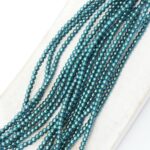 2 mm Round Glass beads Dark Teal x 100 pc(s)