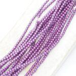 2 mm Round Glass beads Lilac x 100 pc(s)