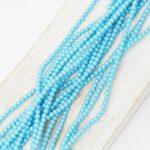 2 mm Round Glass beads Nile Blue x 100 pc(s)