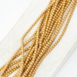 2 mm Round Glass beads Mocha Latte x 100 pc(s)