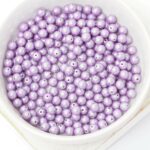 4 mm Round Glass beads Lilac x 60 pc(s)