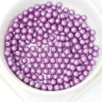 4 mm Round Glass beads Grape Satin x 60 pc(s)