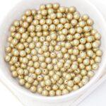 4 mm Round Glass beads Topaz x 60 pc(s)