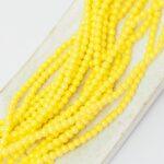 3 mm Round Glass beads 100 x Lemon Drop pc(s)