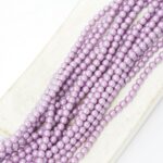 3 mm Round Glass beads Lilac x 100 pc(s)