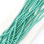 3 mm Round Glass beads 100 x Peppermint pc(s)