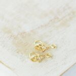 4x7 mm  Tulip luxury pendant holder in one Gold-colored x 2 pc(s)