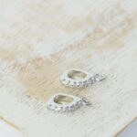 2x10 mm  Six Stone Luxury pendant holder in one Platinum color x 2 pc(s)