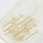 20 mm Gold-colored Twisted eye pin x 20 pc(s)