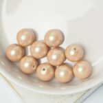 8 mm Preciosa Nacre round pearls Pearlescent Pink x 20pc(s)