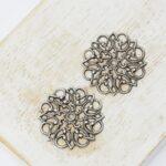 19 mm Aurora Borealis filigree Antique-silver x 2 pc(s)