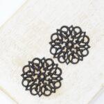 19 mm Aurora Borealis filigree Gunmetal x 2 pc(s)