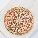 40 mm Star Red filigree Gold-colored x 2 pc(s)