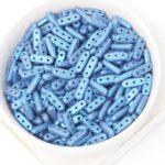 3x10 mm Beam bead Metallic Suede Blue x 10 g
