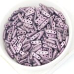 3x10 mm Beam bead Metallic Suede Pink x 10 g