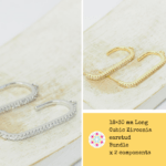 18×30 mm Long Cubic Zirconia earstud Bundle x 2 components
