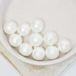10 mm Miyuki cotton pearl Rich White x 10 pc(s)