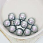 10 mm Miyuki cotton pearl Rich Grey x 10 pc(s)