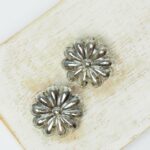 8x18 mm Flower glass cabochon Satin x 2 pc(s)