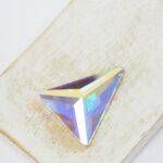 25x28 mm triangle glass cabochon Crystal AB x 1 pc(s)