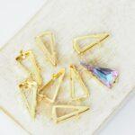 8x16 mm Claw for triangle cabochon  Gold-colored x 8 pc(s)