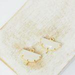 14x16mm Ballerina tutu connector Frozen Matt White x 2 pc(s)