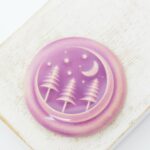 36 mm Winter Night Beadingschool Art Cabochon Amethyst on light clay x 1 pc(s)