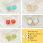 8×10 mm Dora Crystal connector Frozen Matt Bundle x 9 colours