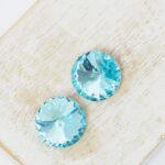 14 mm Preciosa rivoli Aqua Bohemica x 2 pc(s)