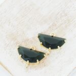 14x16mm Ballerina tutu connector  Frozen Matt Black x 2 pc(s)