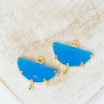 14x16mm Ballerina tutu connector  Frozen Matt Blue x 2 pc(s)