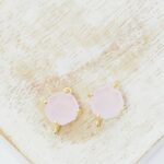 8x10 mm Dora Crystal  connector  Frozen Matt Violet x 2 pc(s)