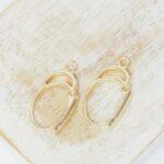 11x17 mm Art Nouveau leverback earring Gold-colored x 2 pc(s)