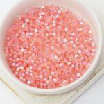 3 mm Preciosa bicone beads Rose Peach AB Matt x 50 pc(s)