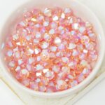6 mm Preciosa bicone beads Rose Peach AB 2X x 25 pc(s)