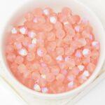 6 mm Preciosa bicone beads Rose Peach Ab Matt x 25 pc(s)