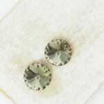 12 mm Preciosa rivoli Black Diamond x 2 pc(s)