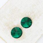 12 mm Preciosa rivoli Emerald x 2 pc(s)