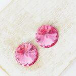 14 mm Preciosa rivoli Rose x 2 pc(s)