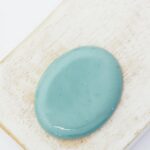 27x35 mm Oval Beadingschool Art Cabochon Cadet Grey on light clay x 1 pc(s)