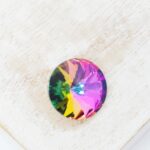 16 mm rivoli round glass cabochon Volcano x 1 pc(s)