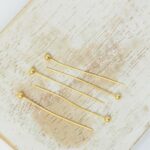 0.5x25 mm Ball Pin Gold-colored x 30 pc(s)