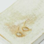 6x10 mm Crystal Teardrop  earstud Gold-colored x 2 pc(s)